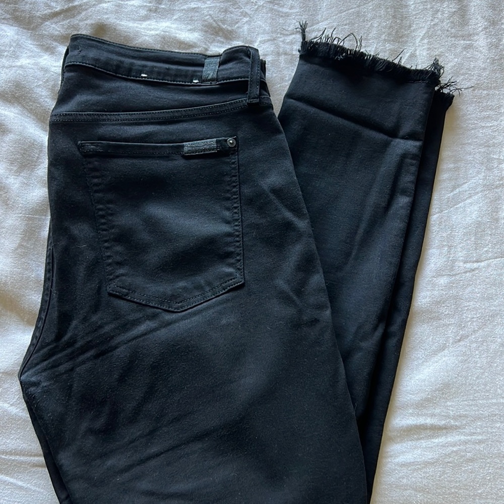 7 For All Mankind - Black Skinny Ankle Jeans